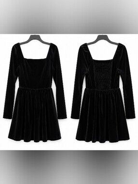 Celebrity Pink Dark Romantic Retro Gothic 90s Grunge Black Mini Dress Size M